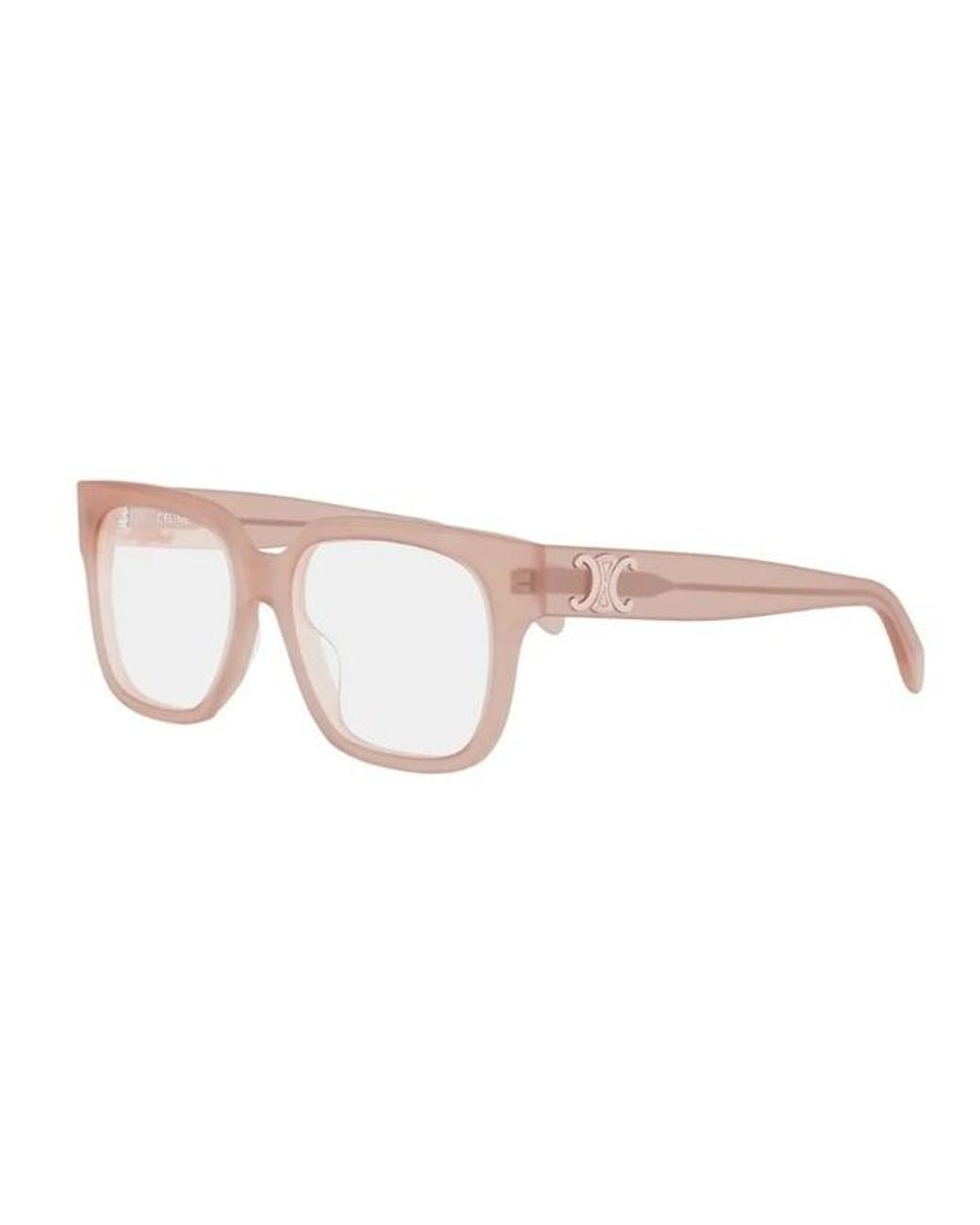 Céline White Full-Rimmed Plano Lenses