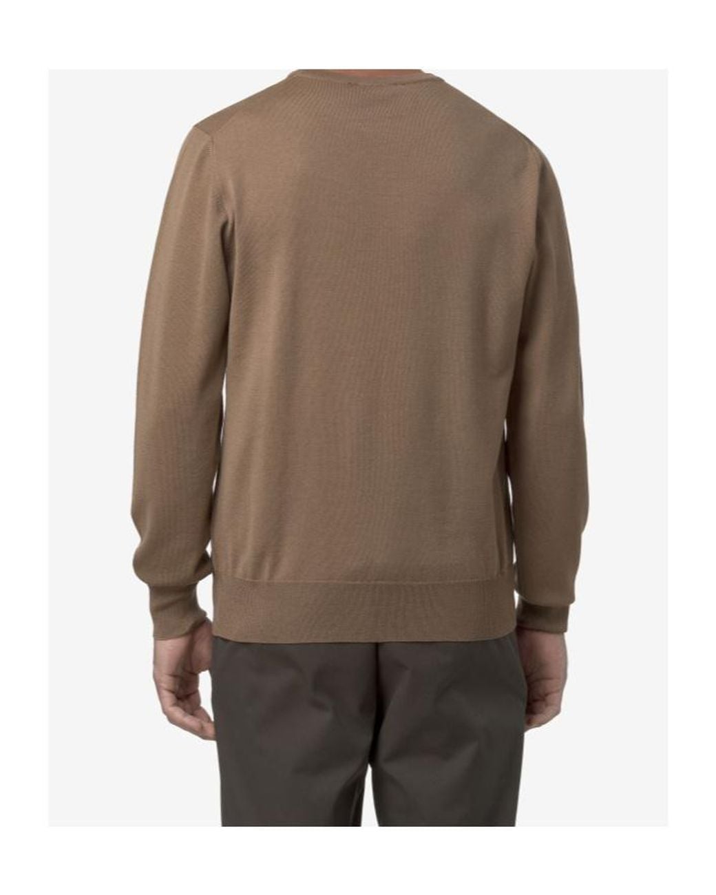 K-Way Brown Crew Neck Sweater for men