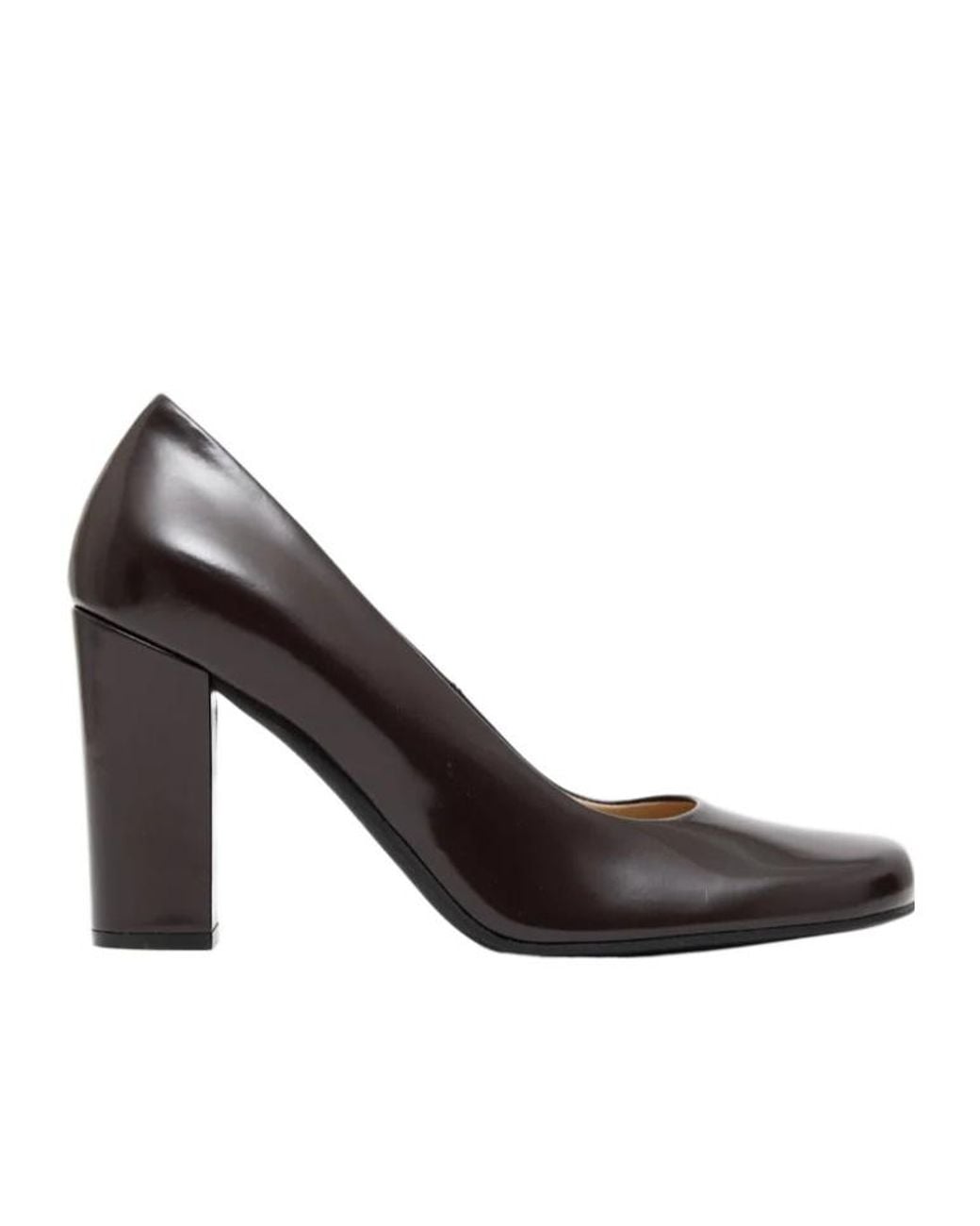 The Row Brown Penelope Block-Heel Pumps