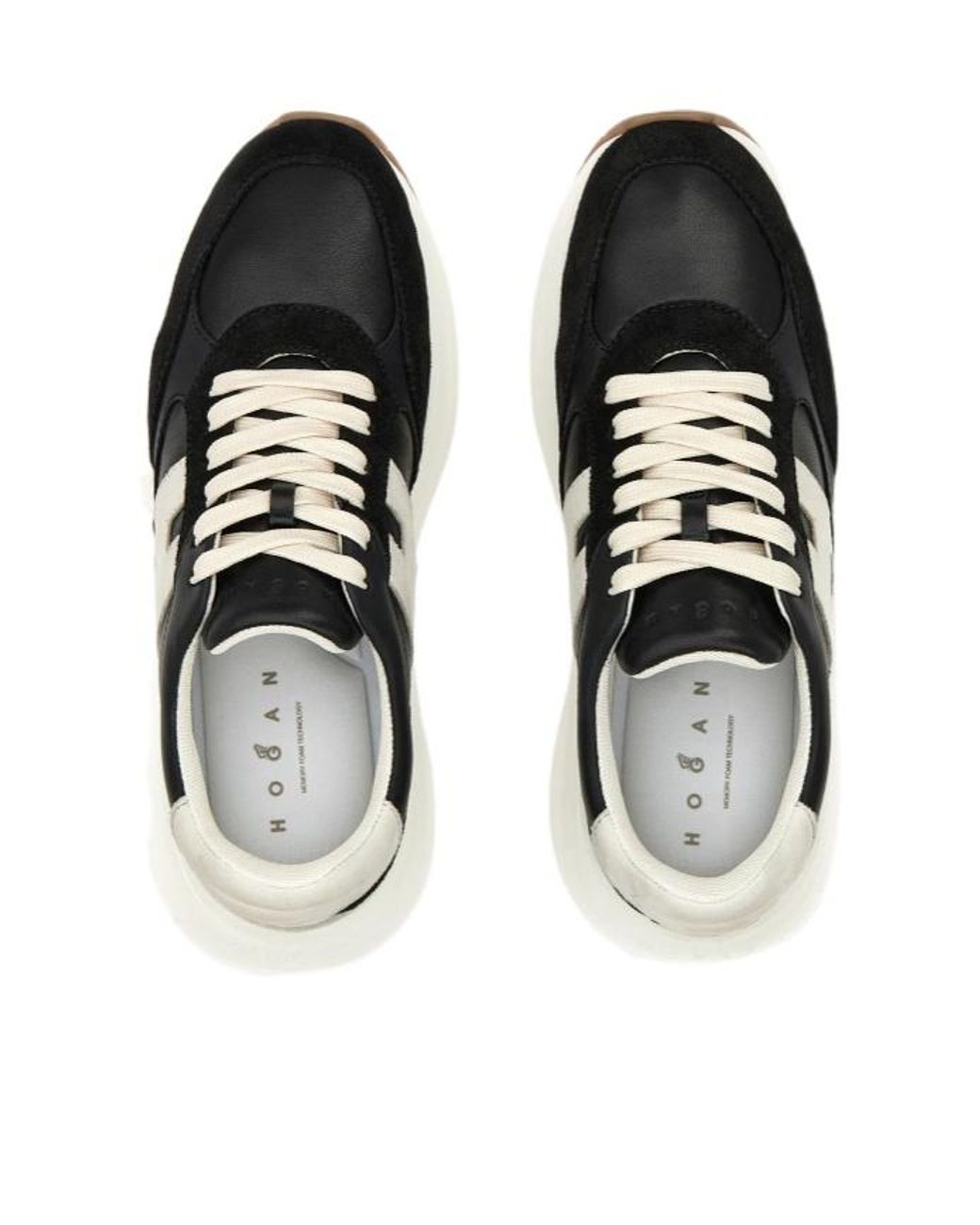Hogan Black H696 Lace-Up Sneakers