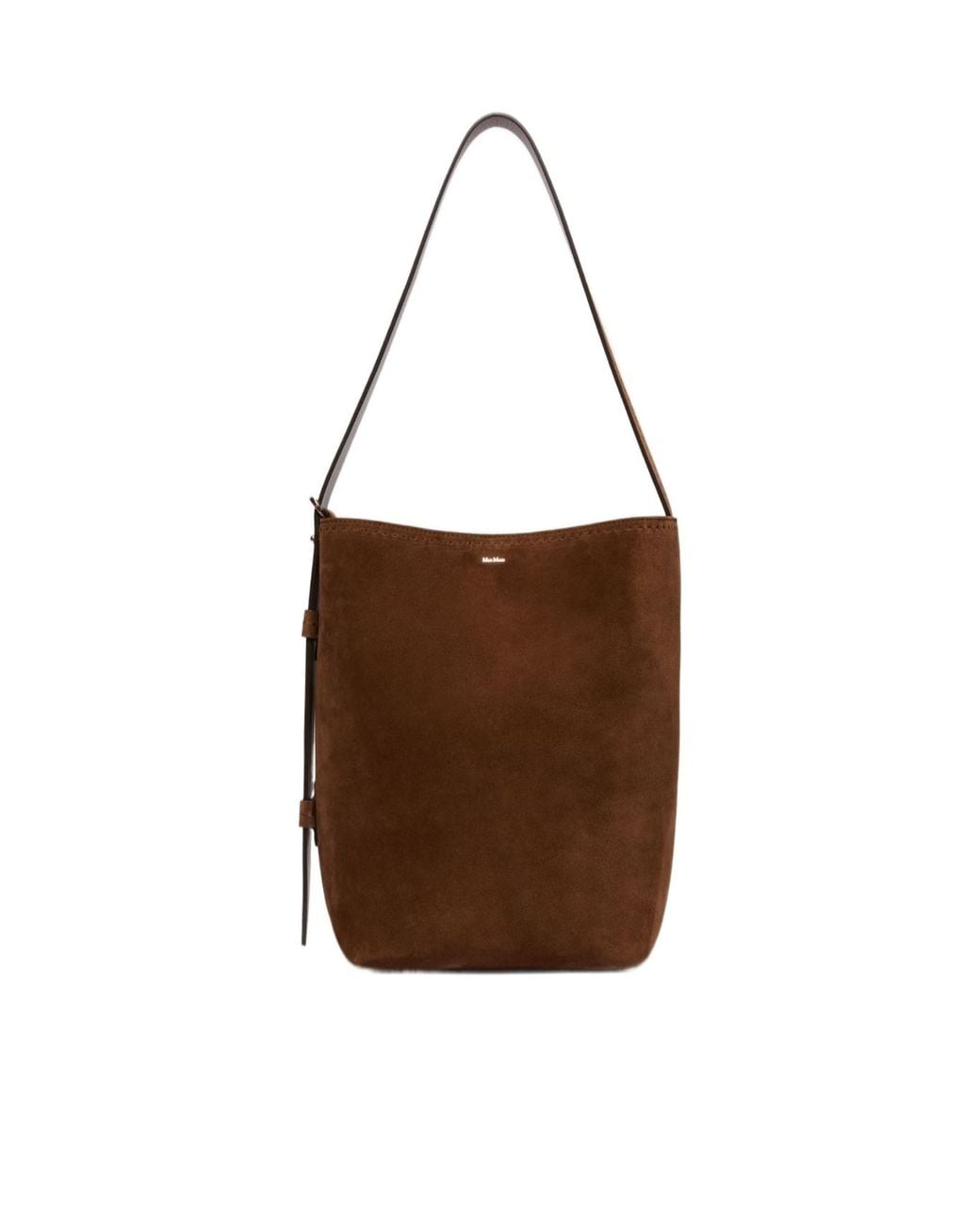 Max Mara Brown Logo-Printed Shoulder Bag