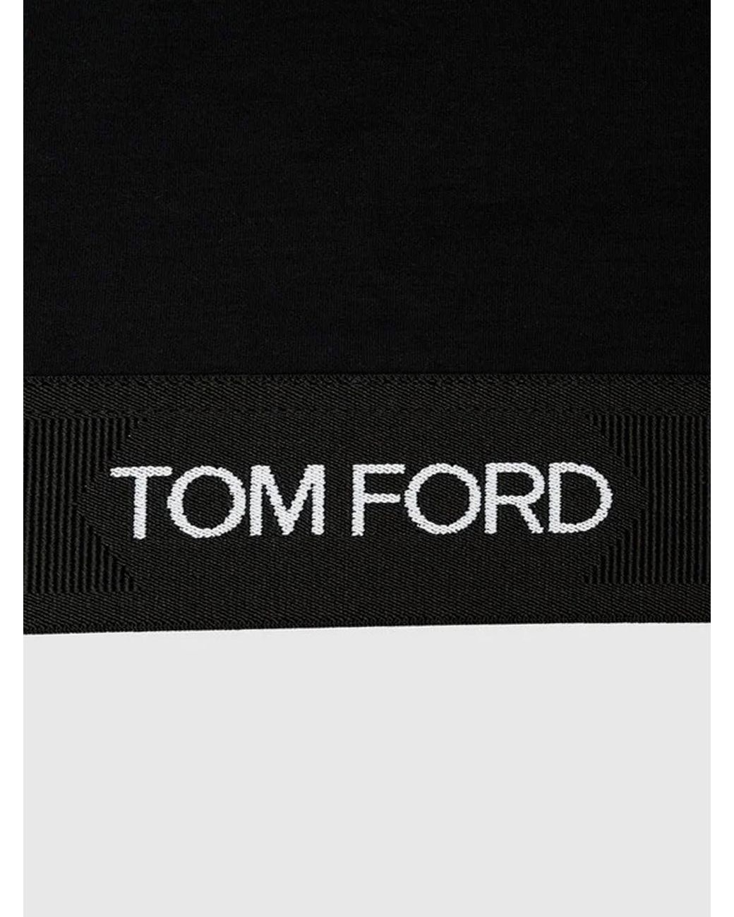 Tom Ford Black Logo Band Bralette