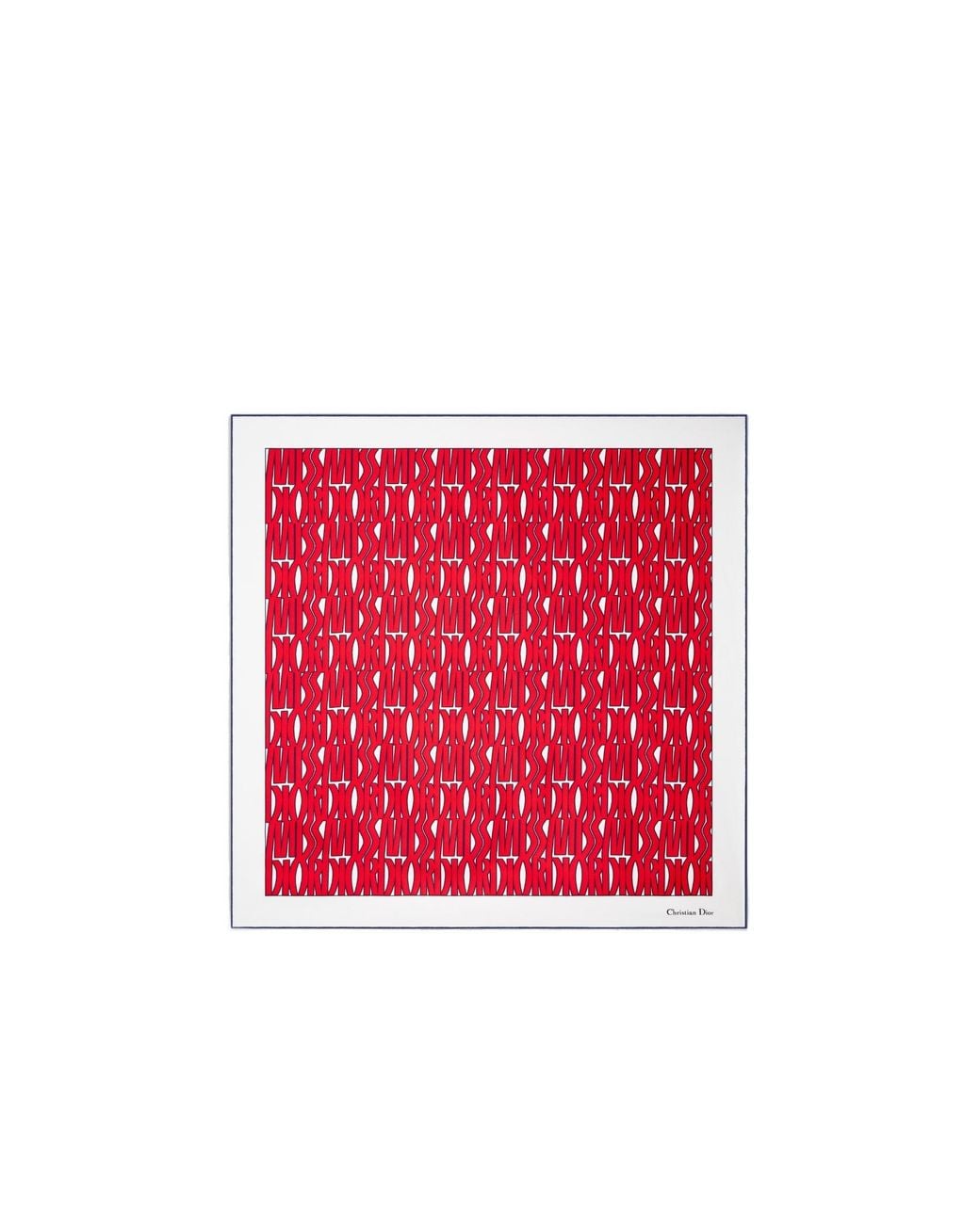 Dior Red Miss Allover 90 Square Scarf