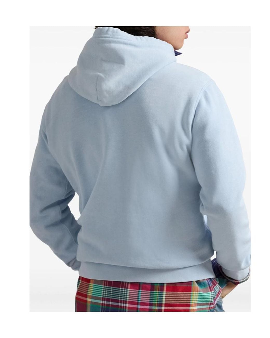 Ralph Lauren Blue Polo Logo Hooded Sweater for men