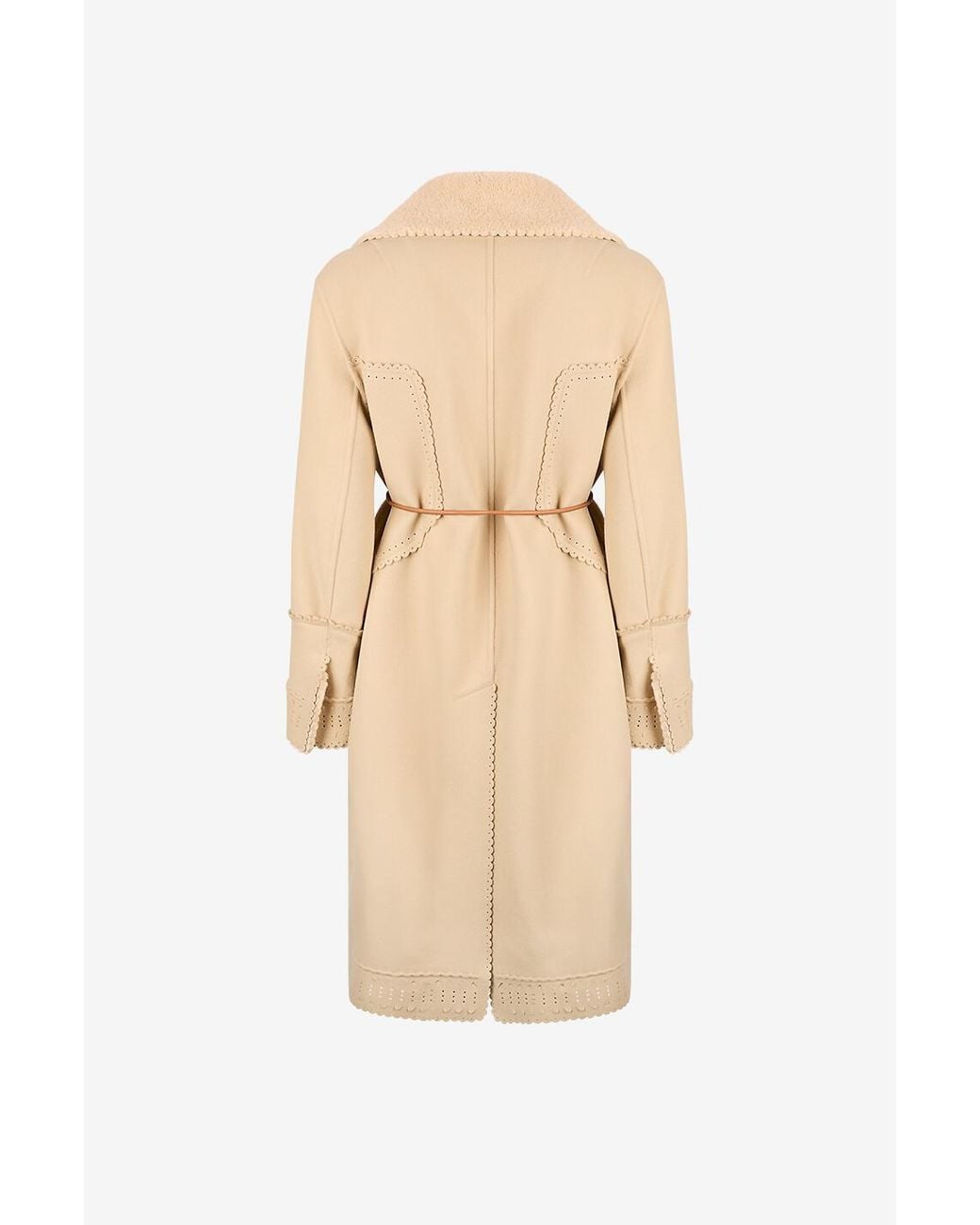 Ermanno Scervino Natural Lapel Coat