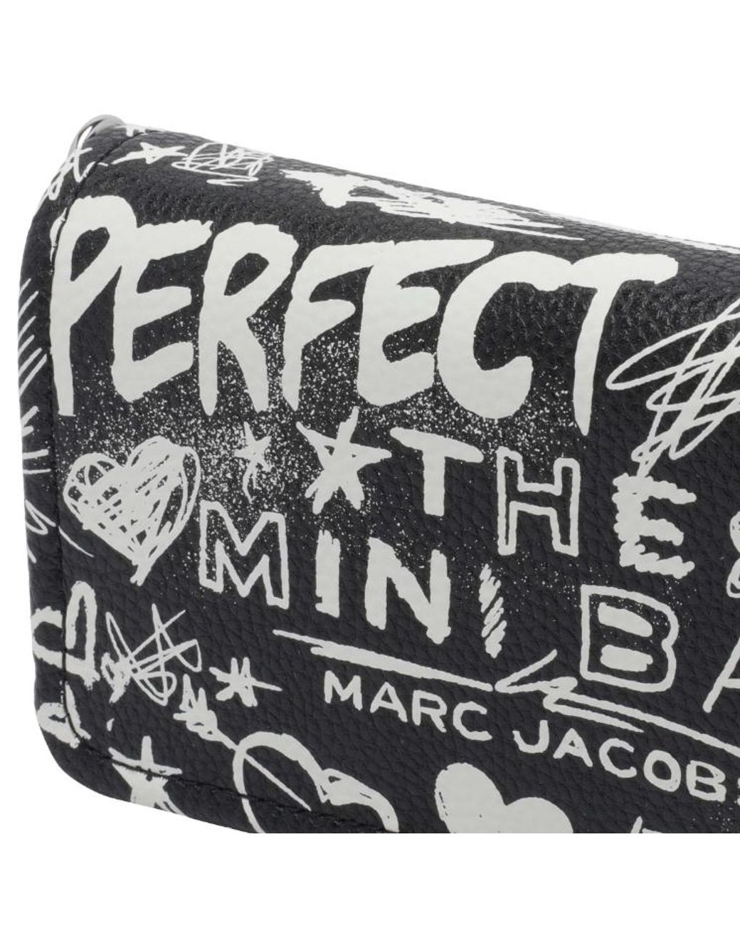 Marc Jacobs Black Graffiti Printed Flap Bag
