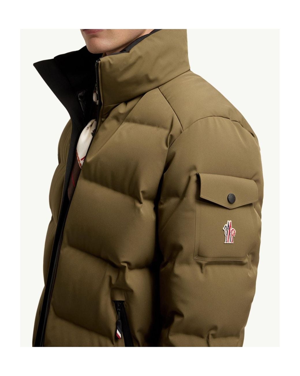 Moncler Green Grenoble Padded Hooded Jacket for men