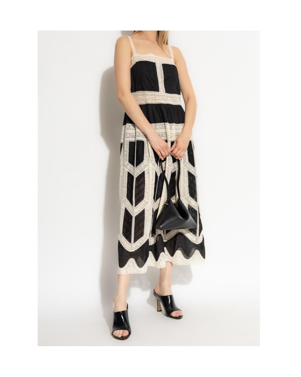 Zimmermann Black Lace-Insert Dress