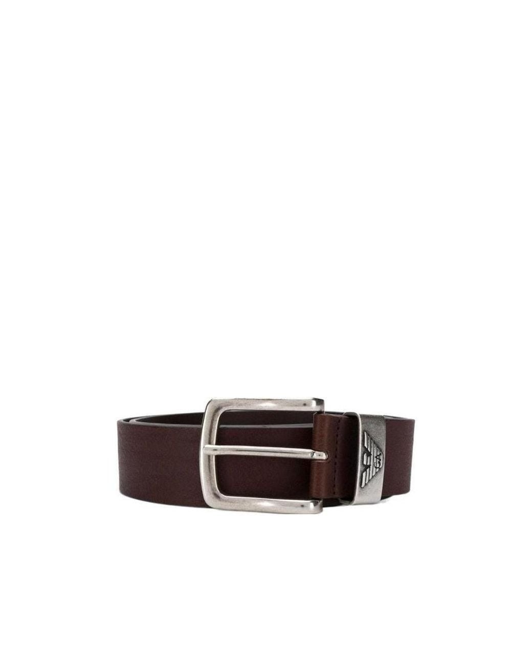 Emporio Armani White Logo Detail Belt for men