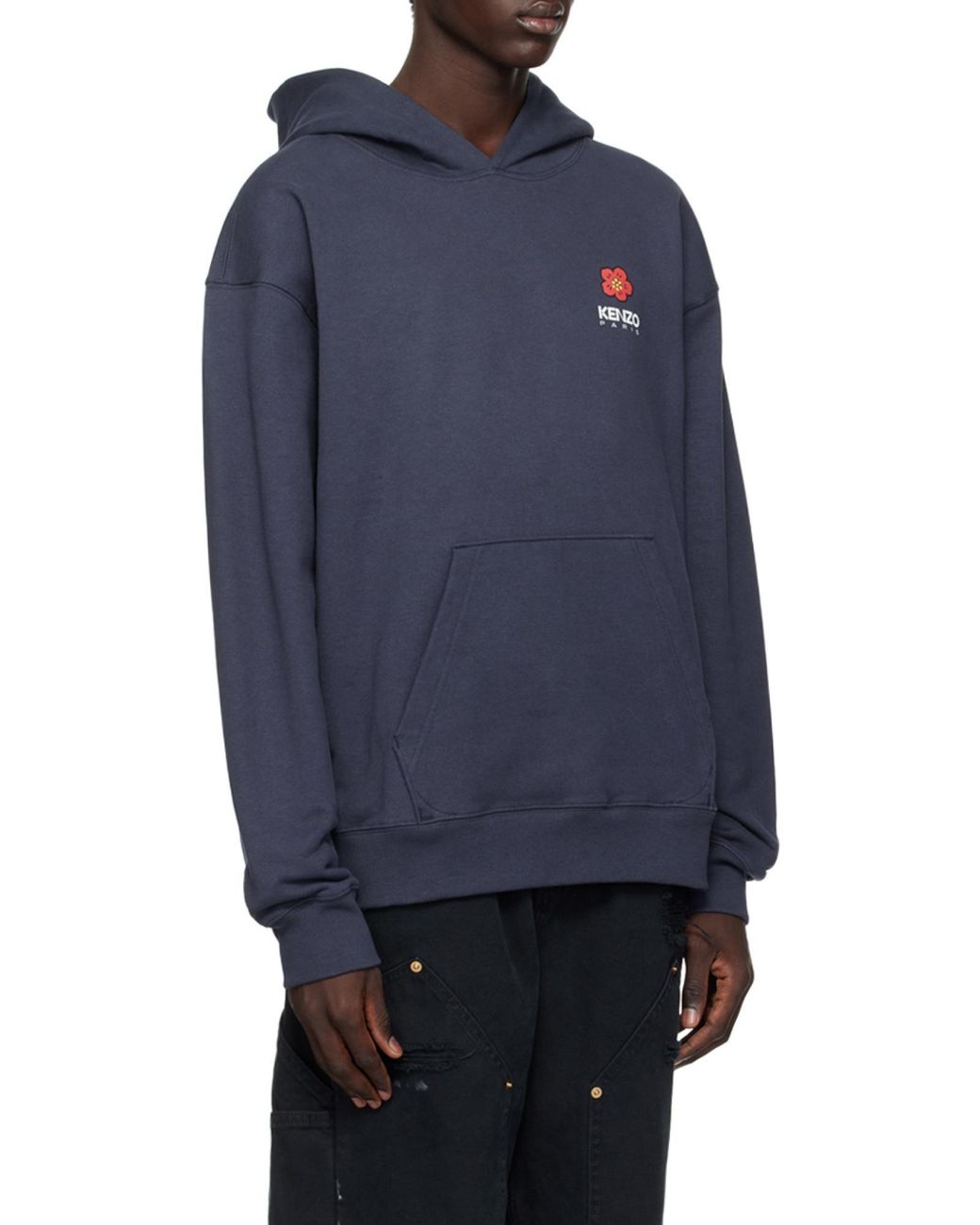 KENZO Blue Boke Flower Drop Shoulder Hoodie for men