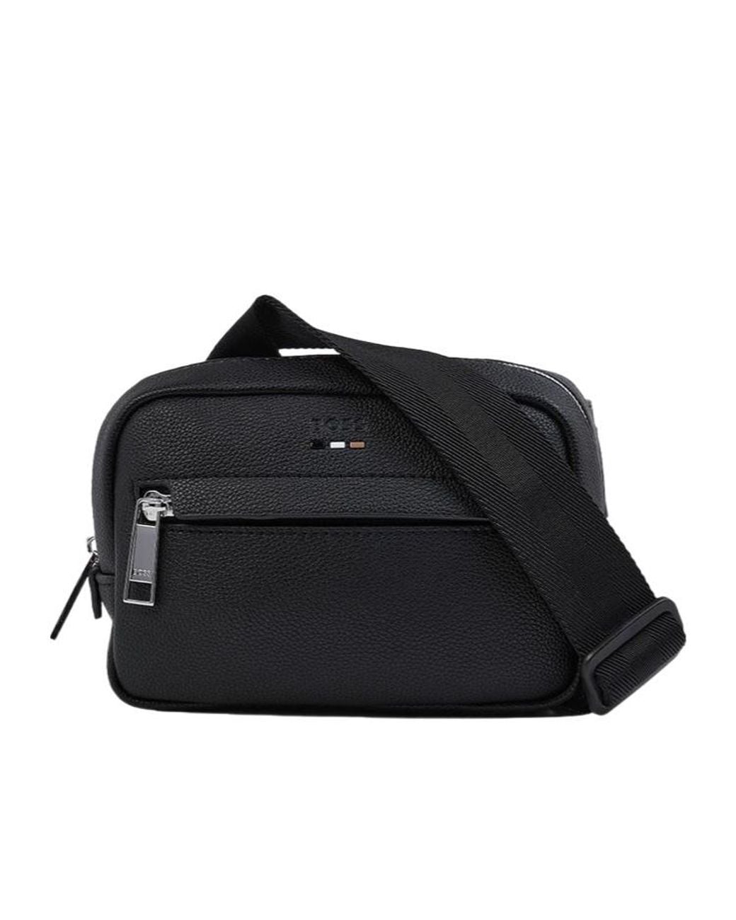 Boss Black Logo Zip-Fastening Shoulder Bag for men