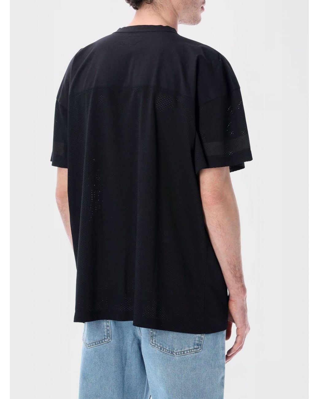 ERL Black Mesh Logo Polo Shirt for men