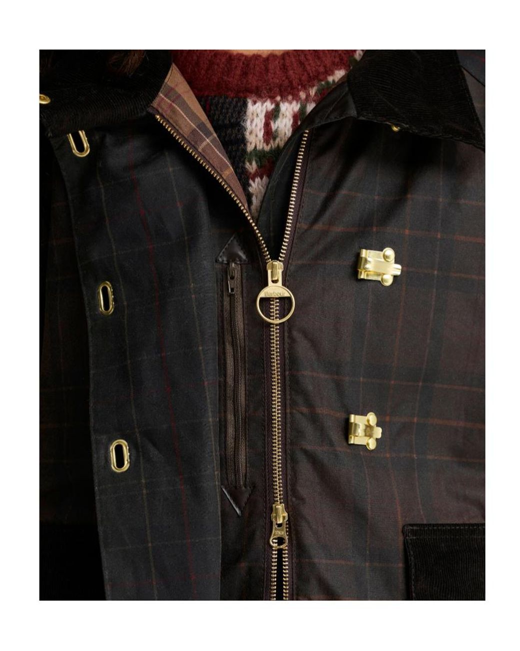 Barbour Black Checked Jacket