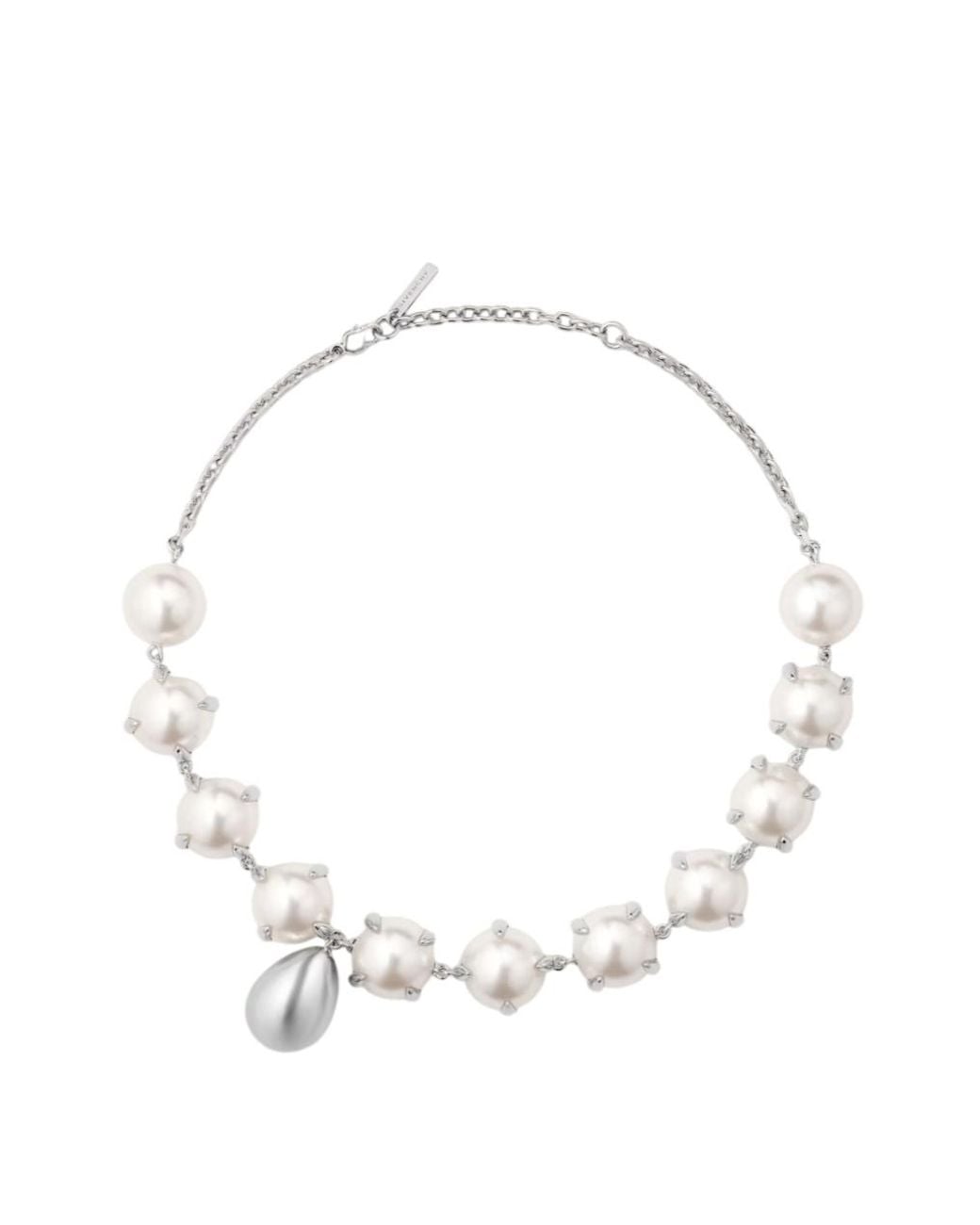 Givenchy Metallic Spiky Pearl Necklace