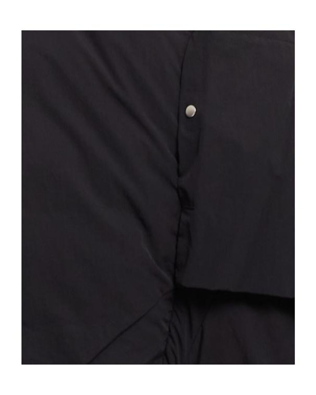 Rick Owens Black Naska High Neck Matte Nylon Down Jacket