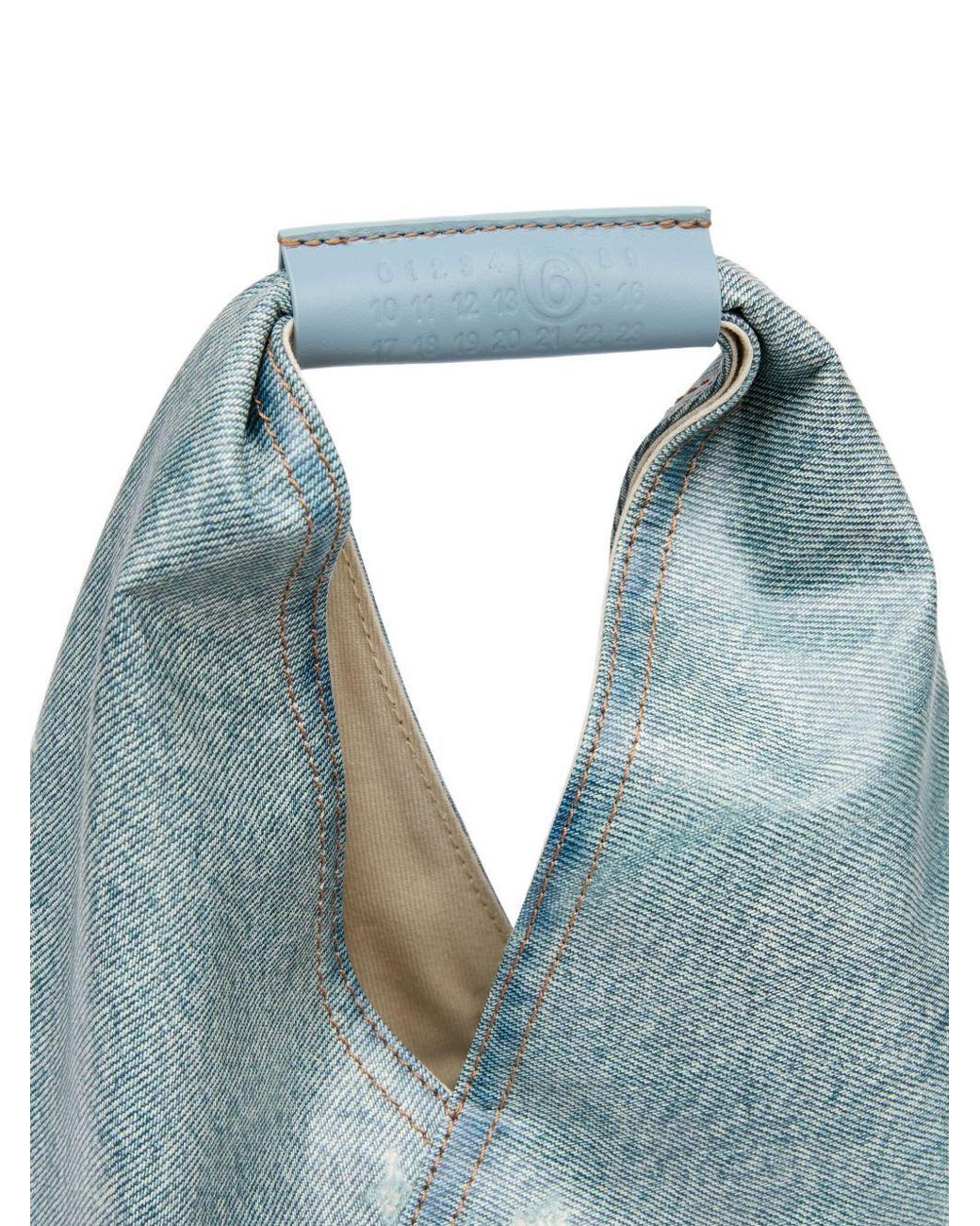 MM6 by Maison Margiela Blue Triangular Handle Japanese Bag