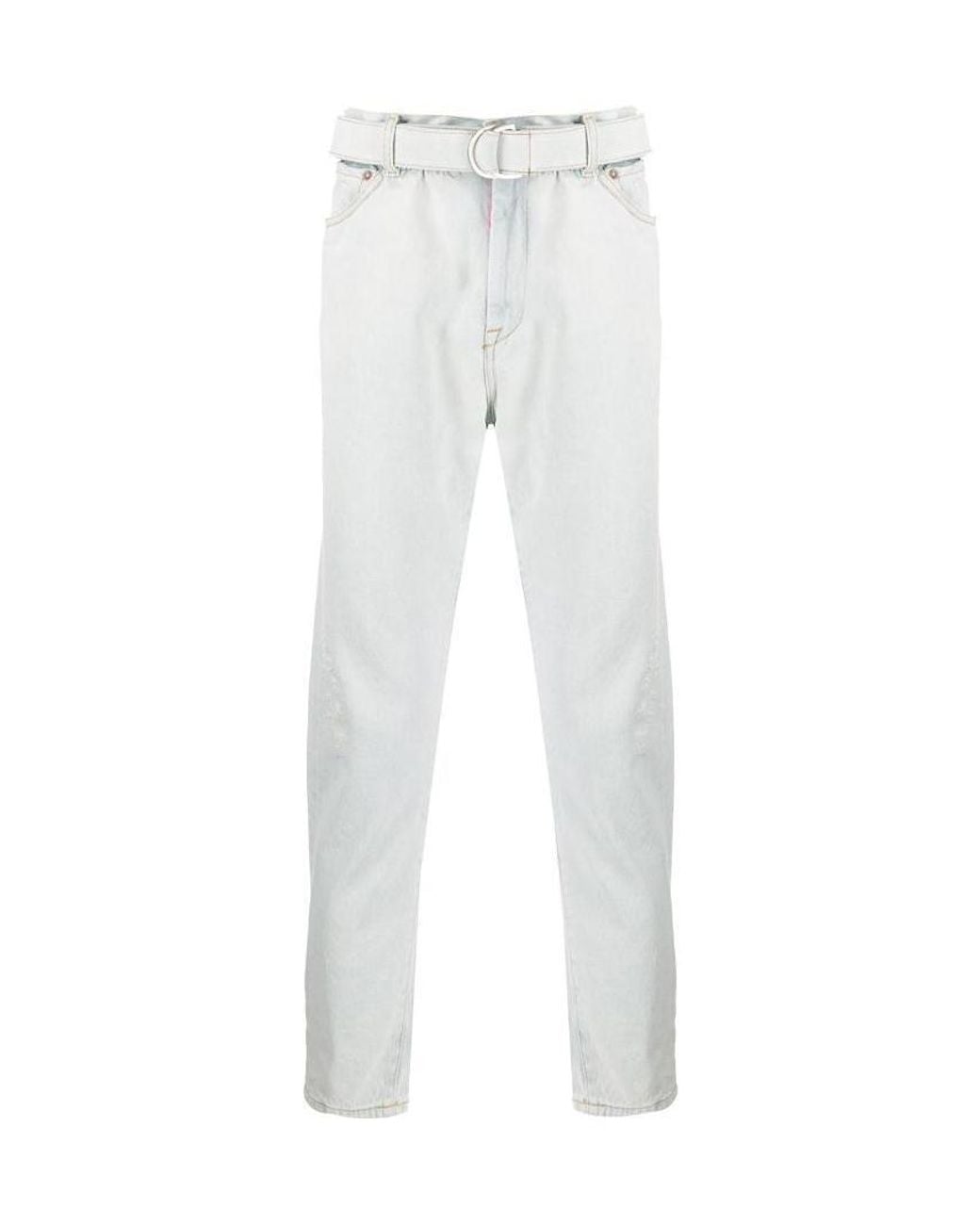Off-White c/o Virgil Abloh White Belted Straight Jeans for men