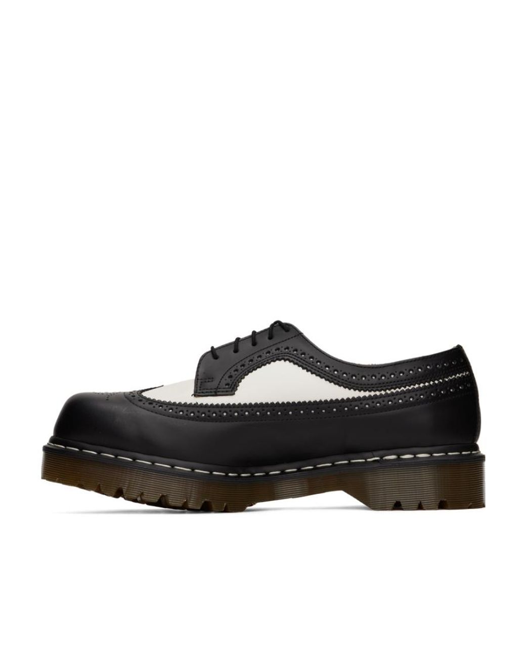 Dr. Martens Black Saw-Edge Detail Oxford Shoes for men
