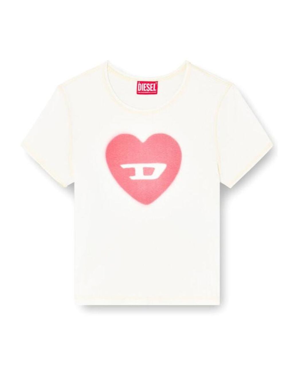DIESEL Pink T-Ele Cropped T-Shirt