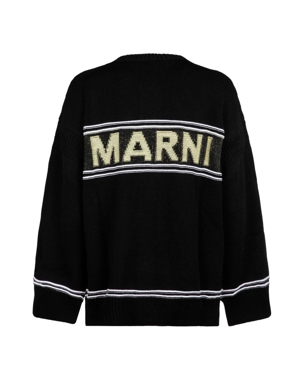 Marni Black Buttoned Oversized-Fit Cardigan
