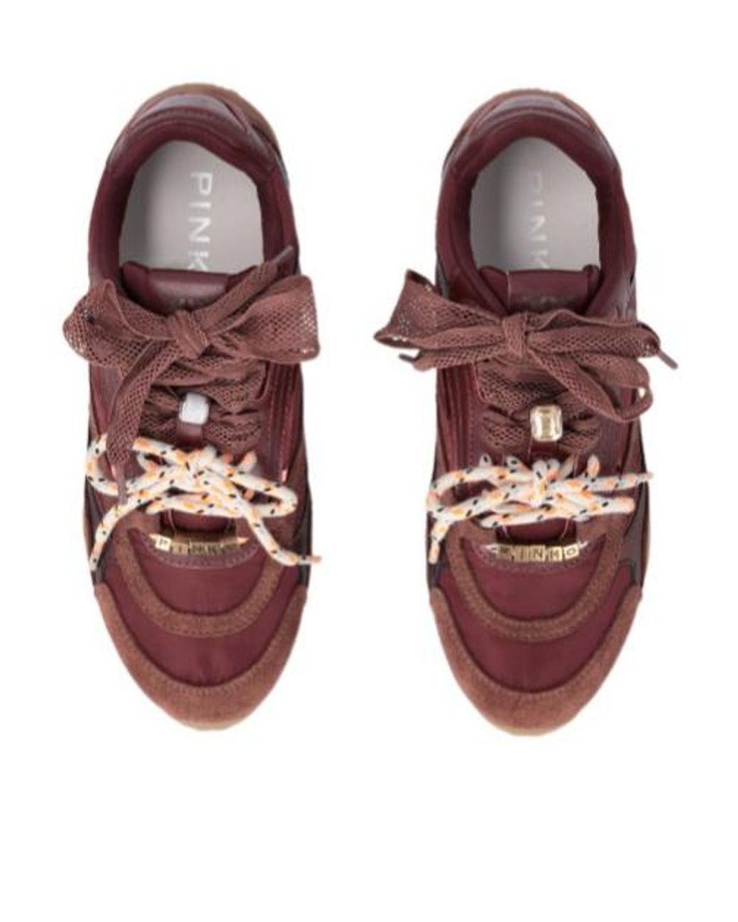 Pinko Brown Yulia 01 Lace-Up Sneakers