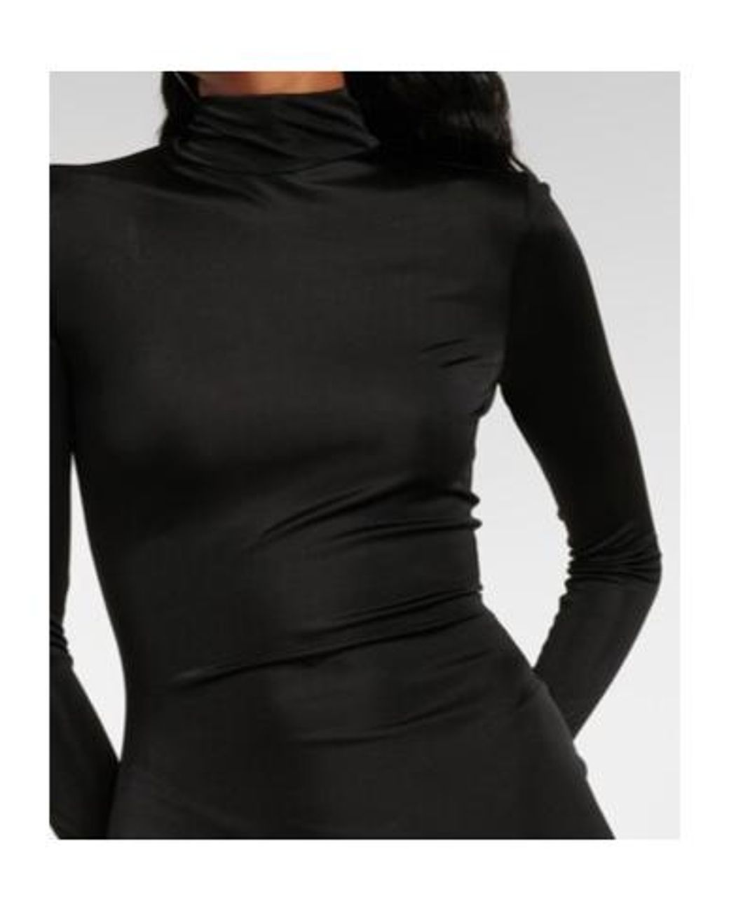David Koma Black Flounced Jersey Midi Dress