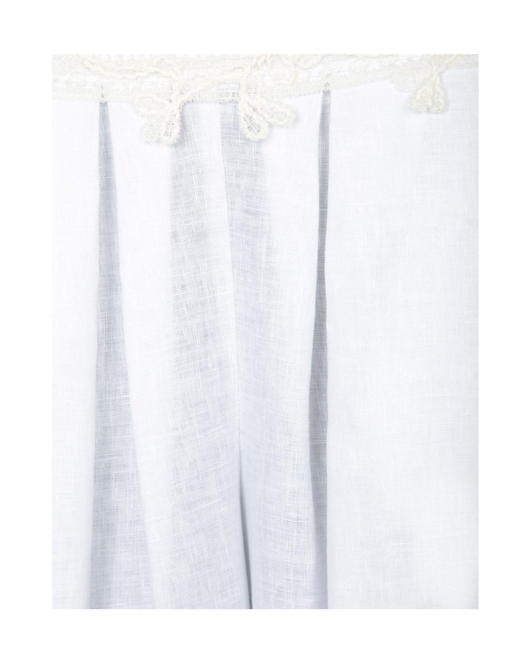 Ermanno Scervino White Lace Detailed Pants