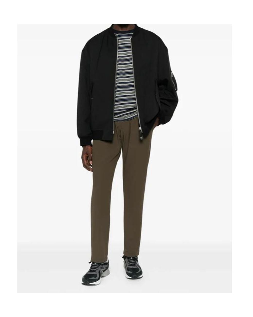 Herno Gray Pleated Drawstring Trousers for men