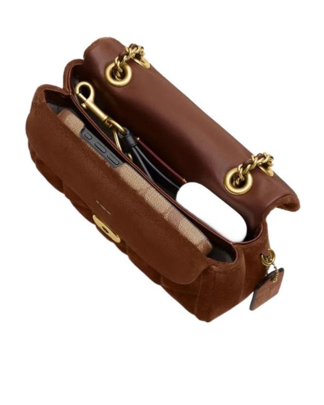 COACH Tabby 20 Quilted Shoulder Bag in Brown | Lyst
