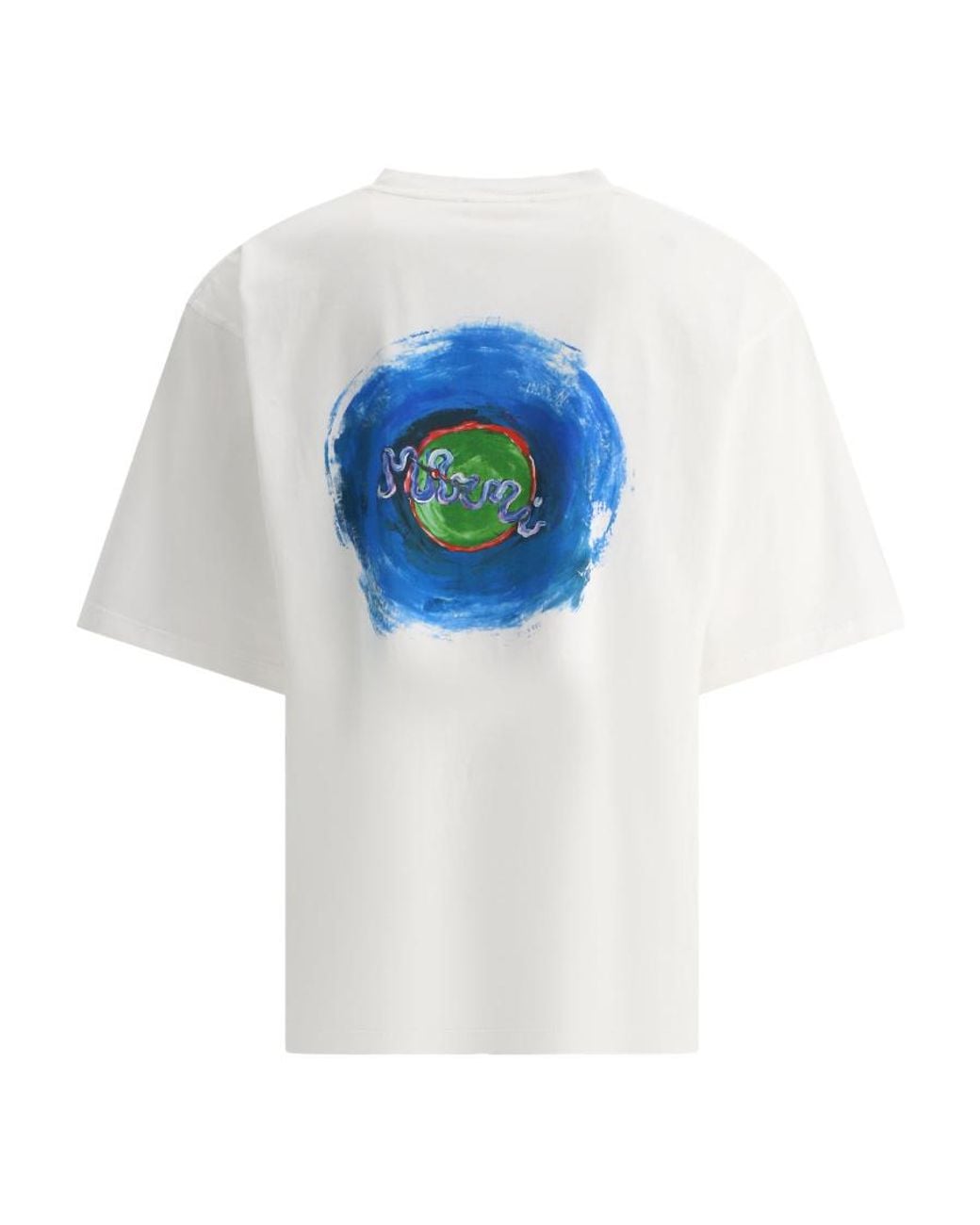 Marni White Graphic-Print Cotton T-Shirt for men