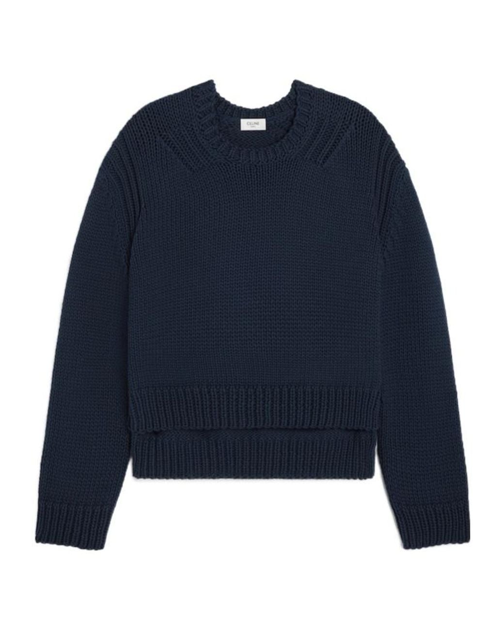 Céline Blue Crewneck Sweater