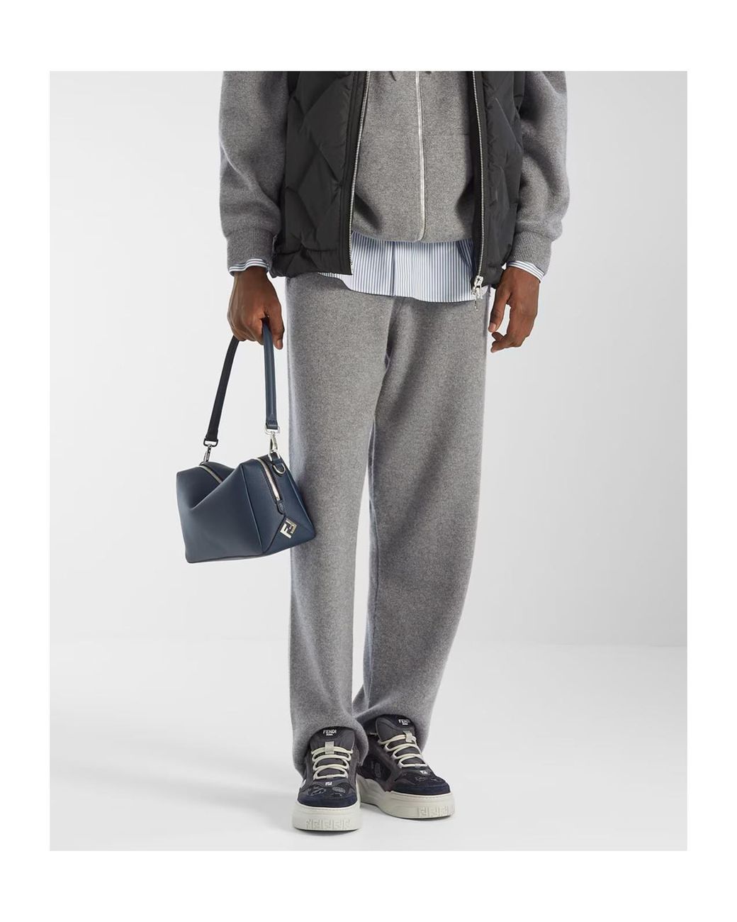 Fendi Gray Trousers for men