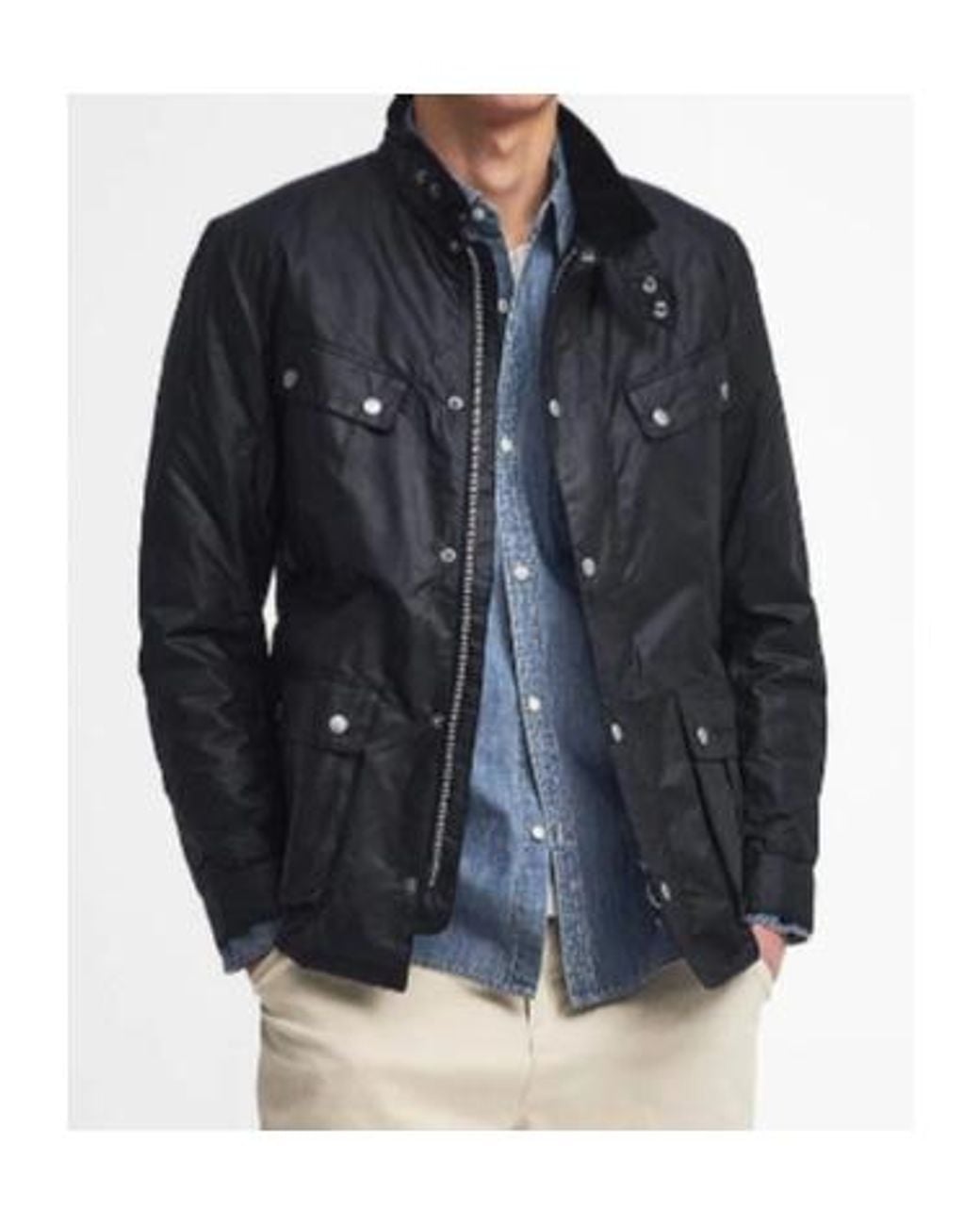 Barbour Black Tourer Duke Wax Jacket for men