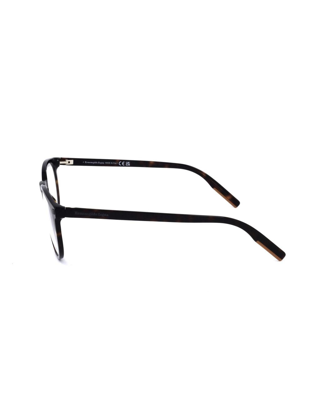 Zegna White Round Frame Glasses for men