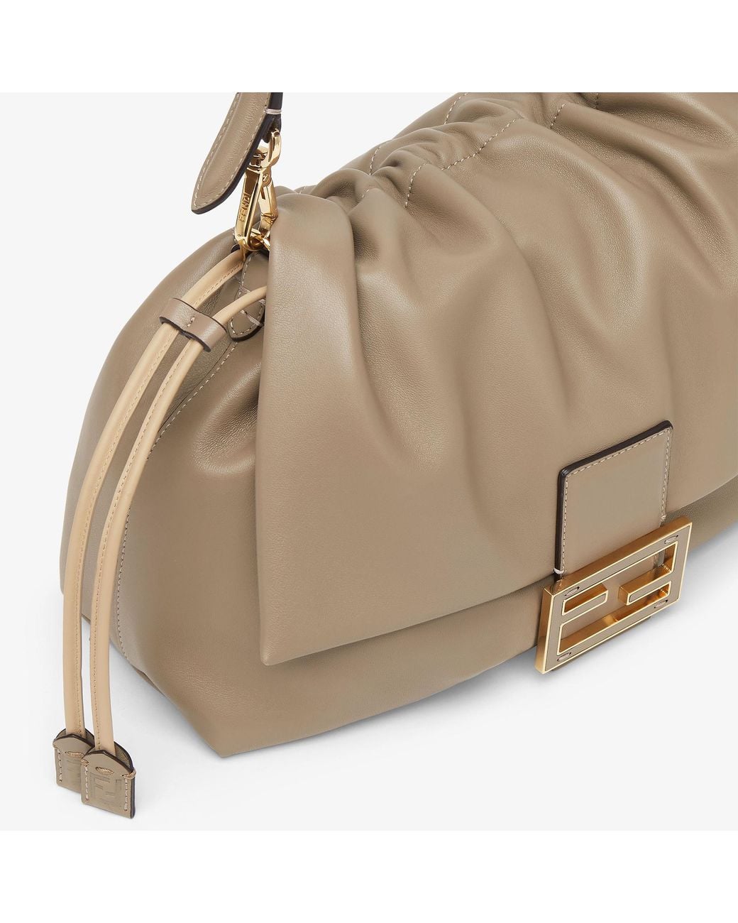 Fendi Natural Mamma Baguette Drawstring Shoulder Bag