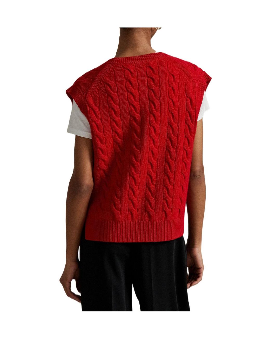 Polo Ralph Lauren Red Knitted Sweater Vest