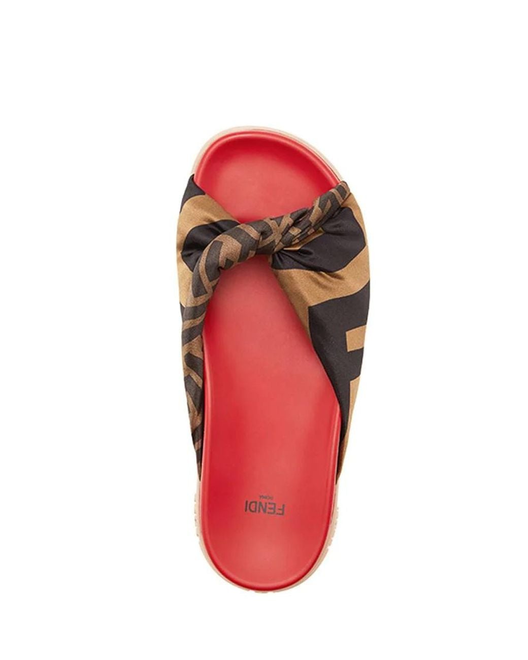 Fendi Red Cross Slippers