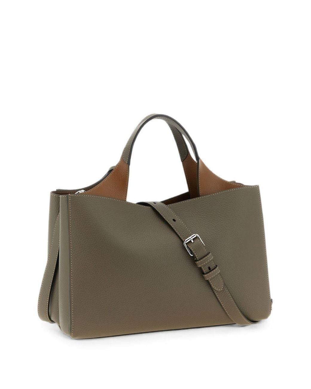 Tod's Green Small T Timeless Bucket Bag