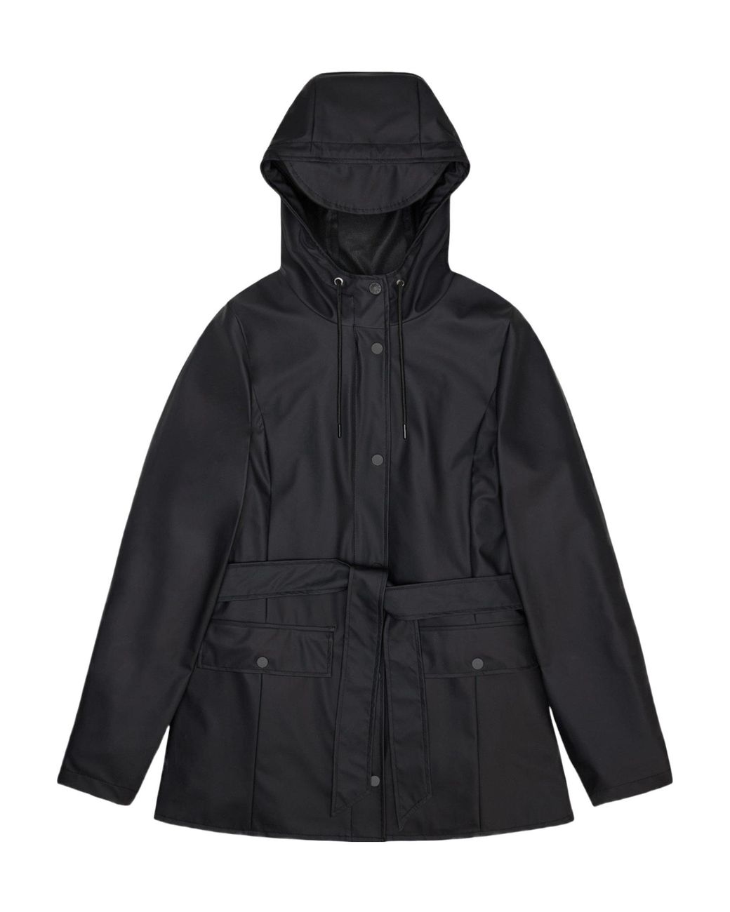 Rains Black Curve Waterproof Jacket