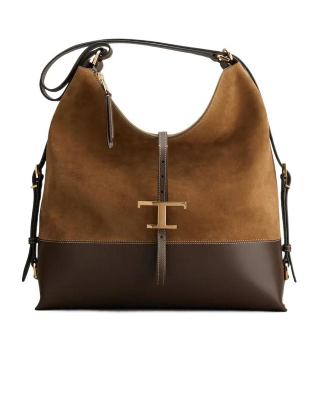 Tod's Brown T Timeless Shoulder Bag