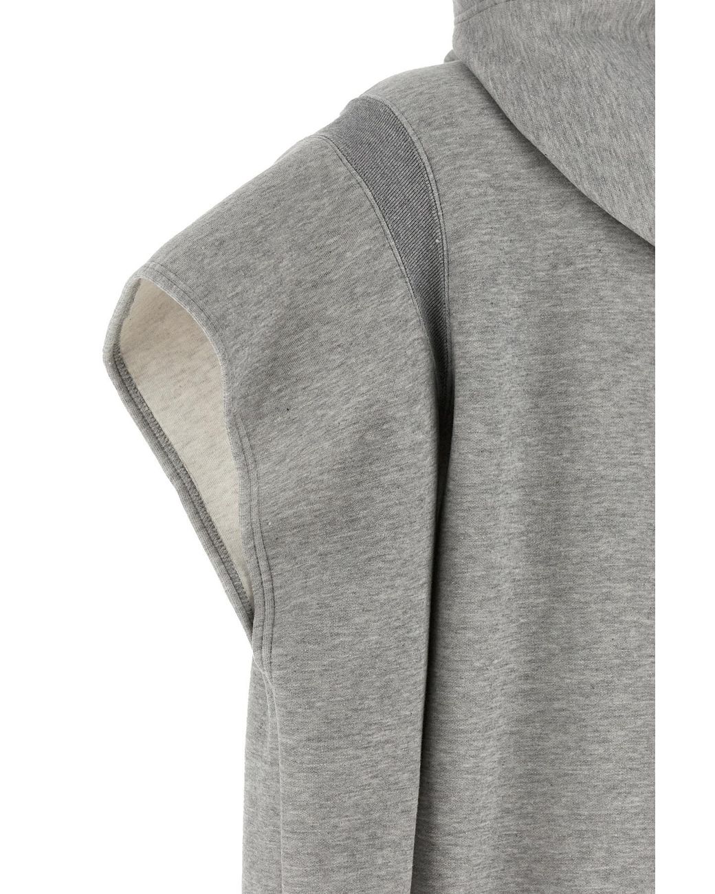 Sacai Gray Sponge Sweat Zip-Up Hoodie