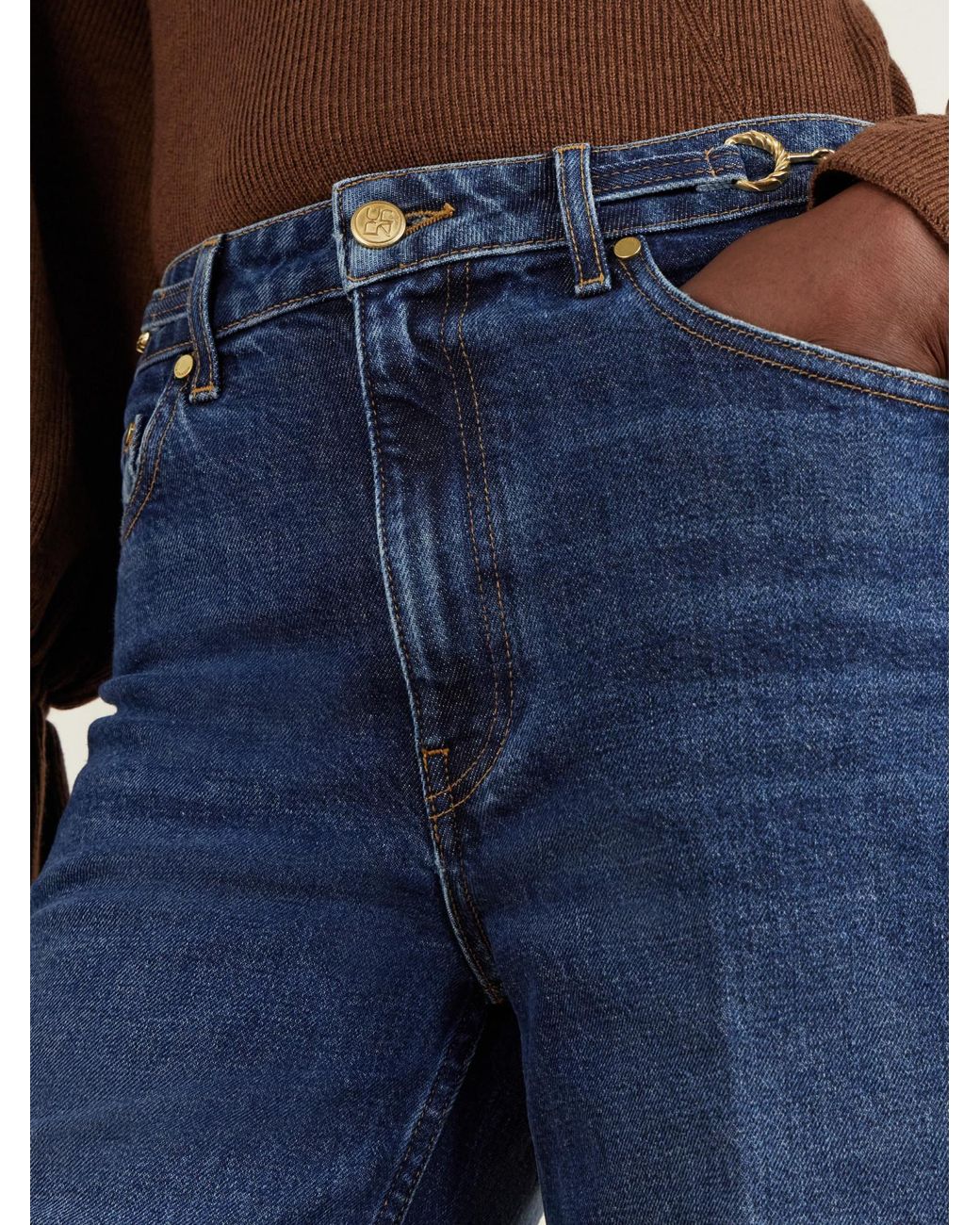Ulla Johnson Blue Loose-Leg Jeans