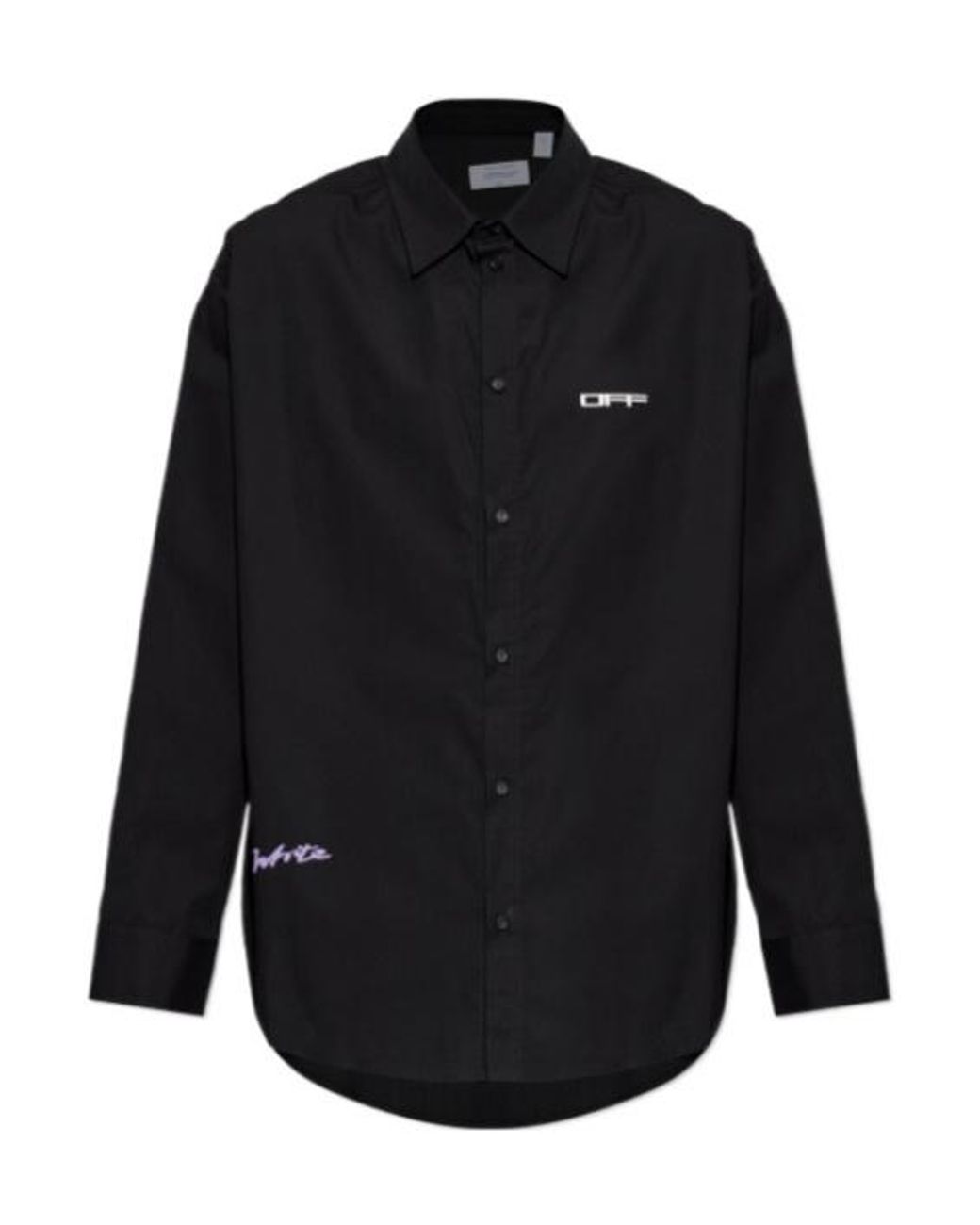 Off-White c/o Virgil Abloh Black Graphic Logo Shirt for men