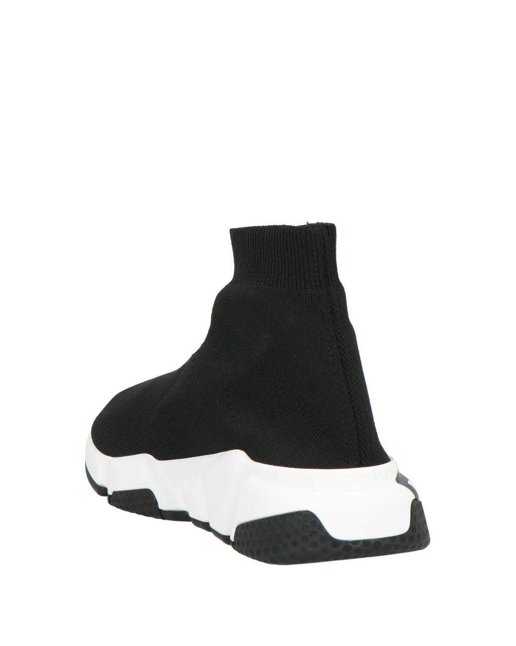 Balenciaga Black Solid-Colored Knit Sock Shoes