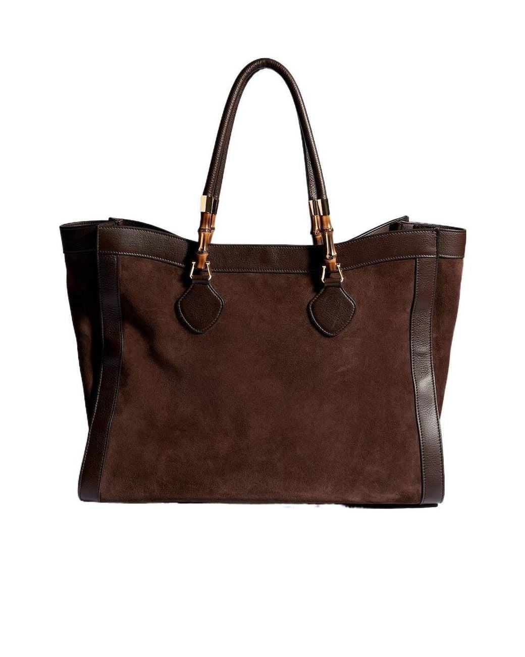 Gucci Brown Bamboo Tote Large Bag