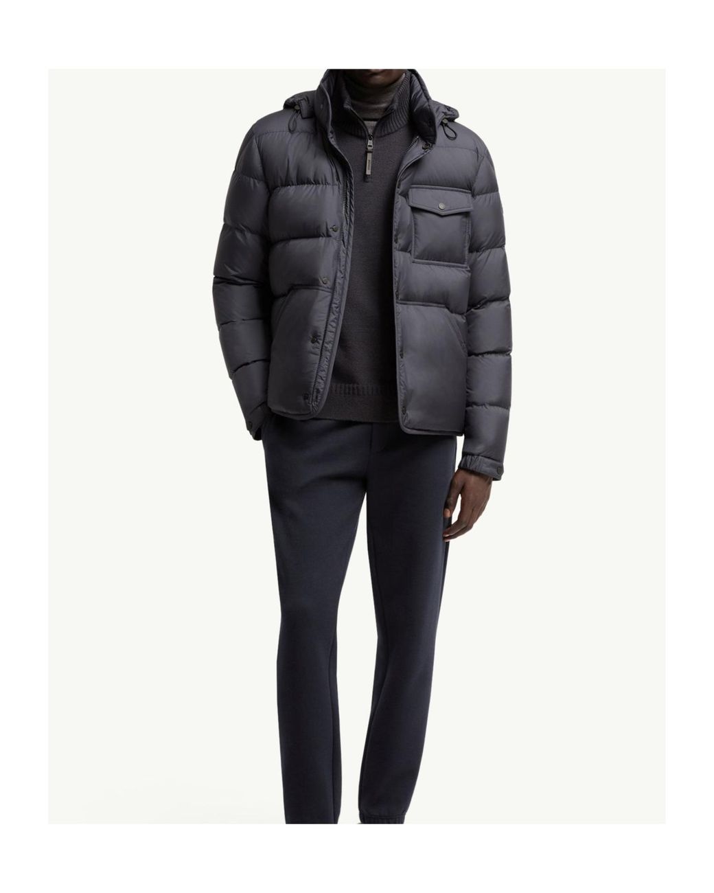 Moncler Blue Tygid Hooded Down Jacket for men
