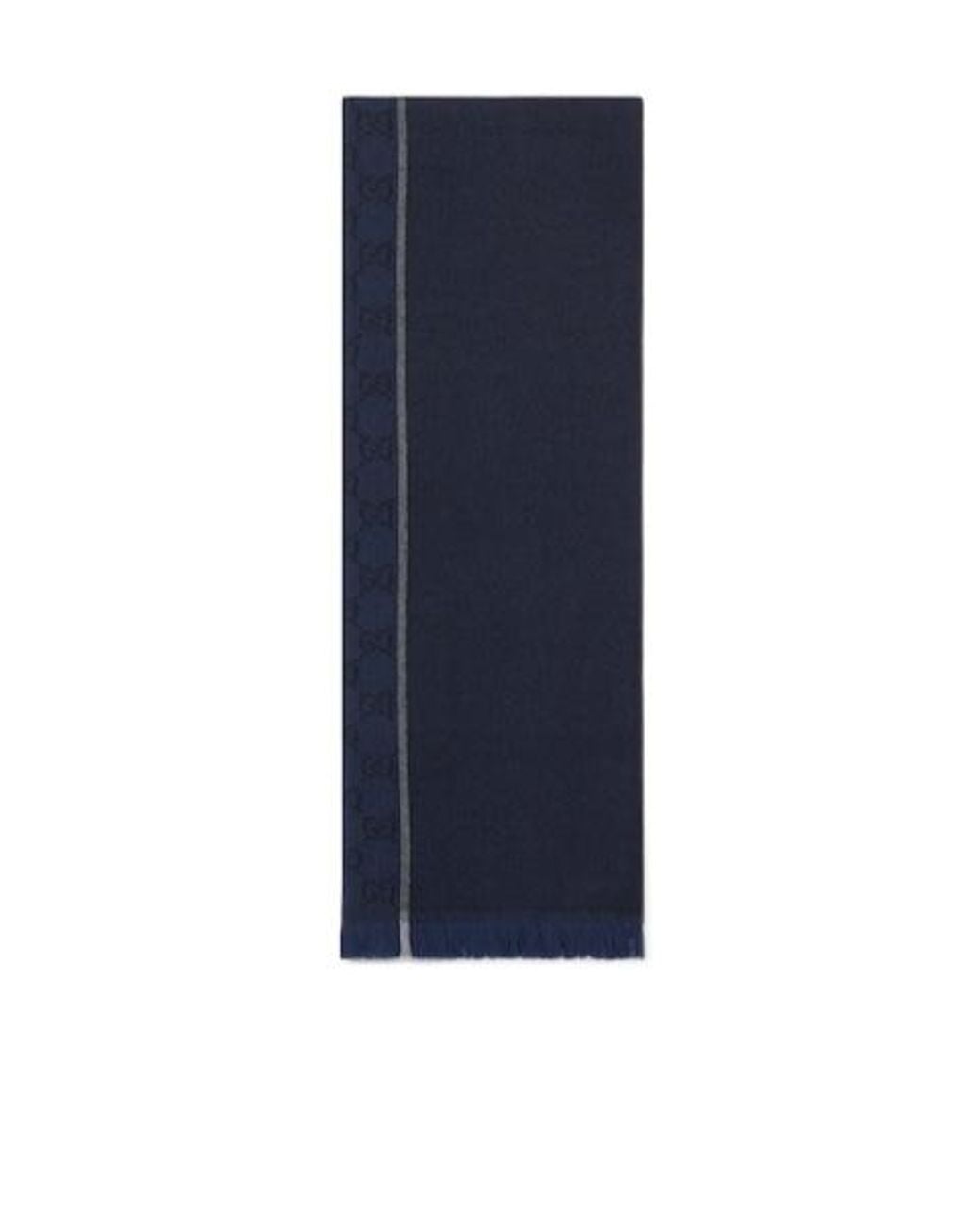 Gucci Blue Gg Wool Jacquard Scarf for men