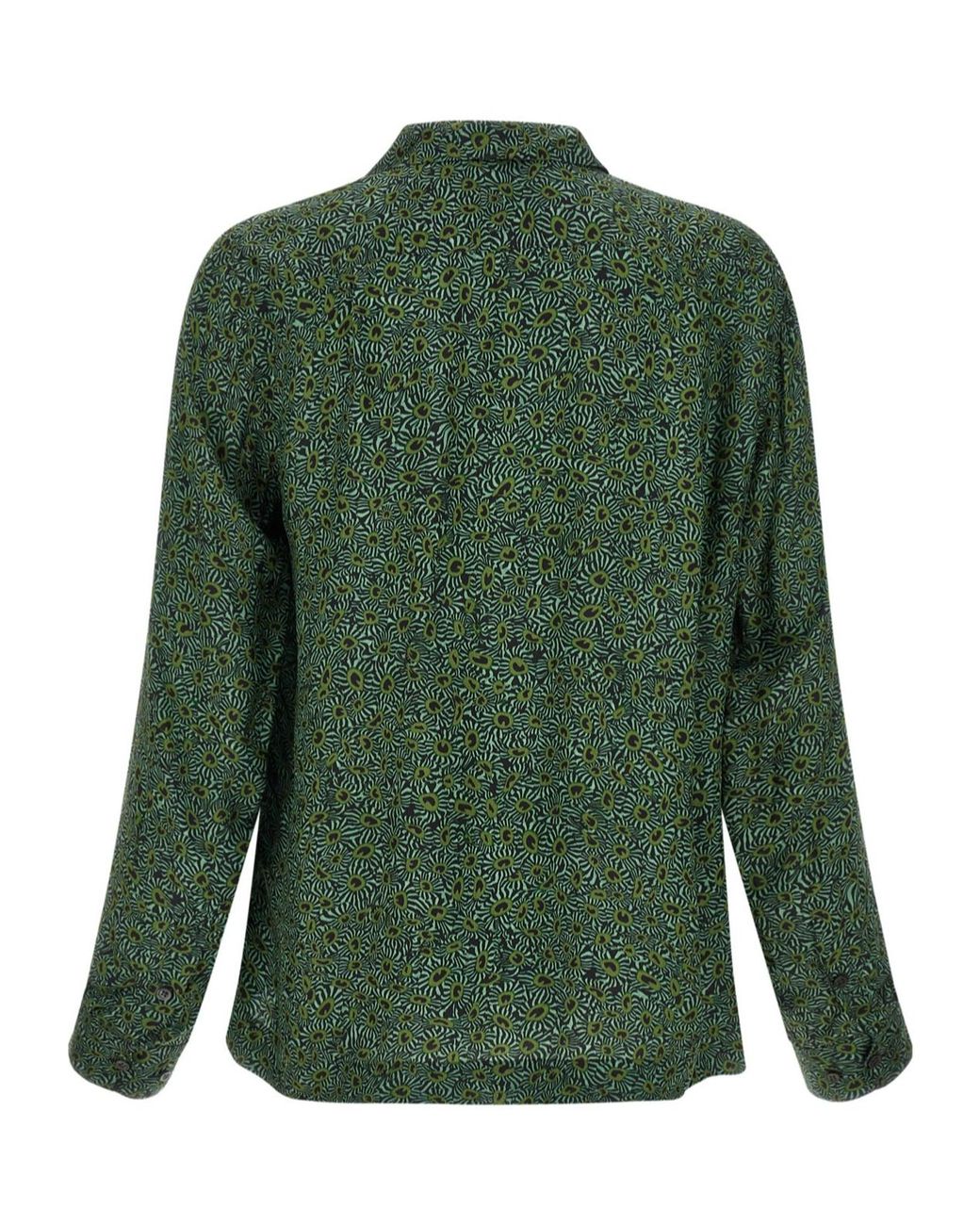 Dries Van Noten Green Carlty Abstract Print Shirt for men