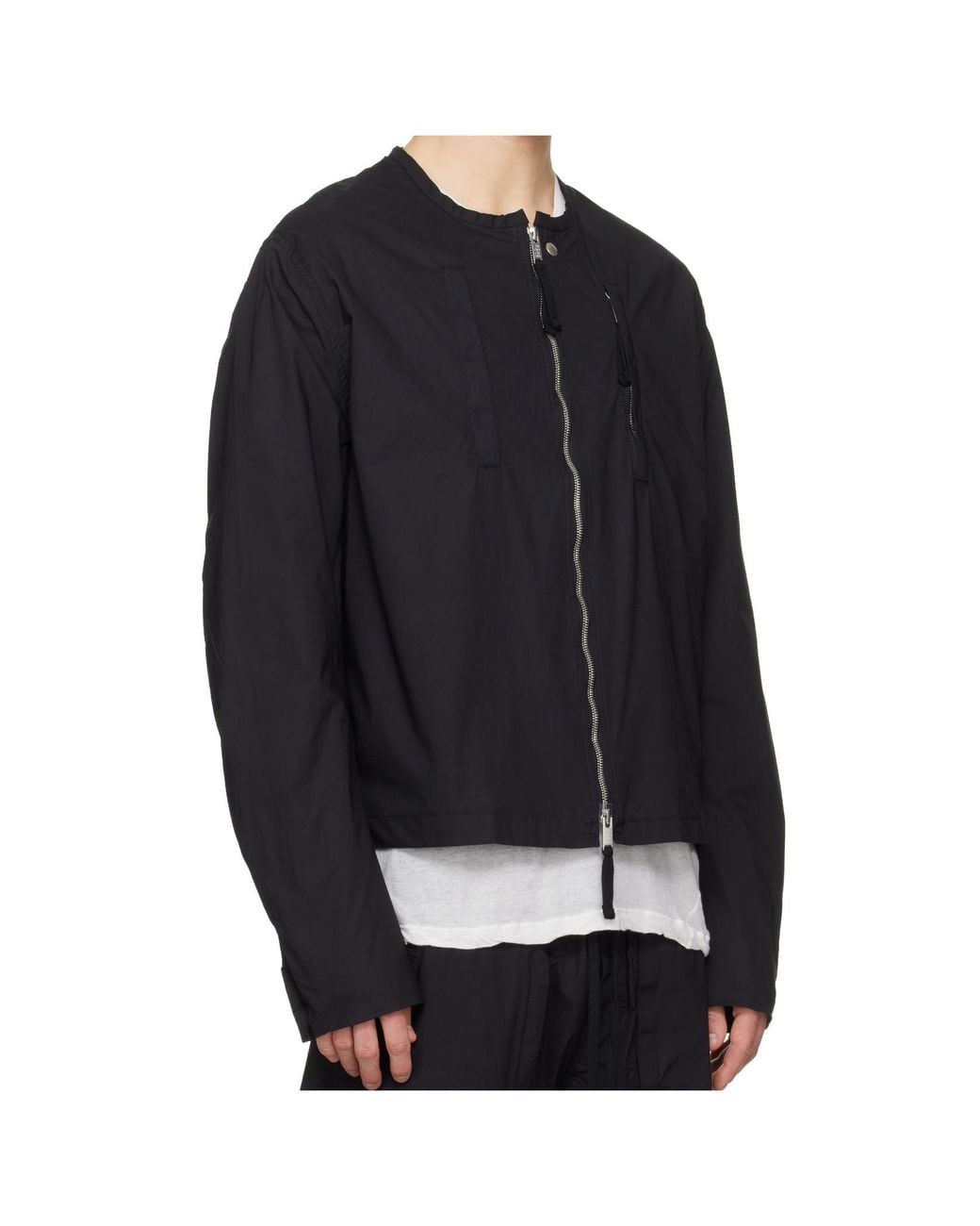 Thom Krom Black Zip Front Jacket for men
