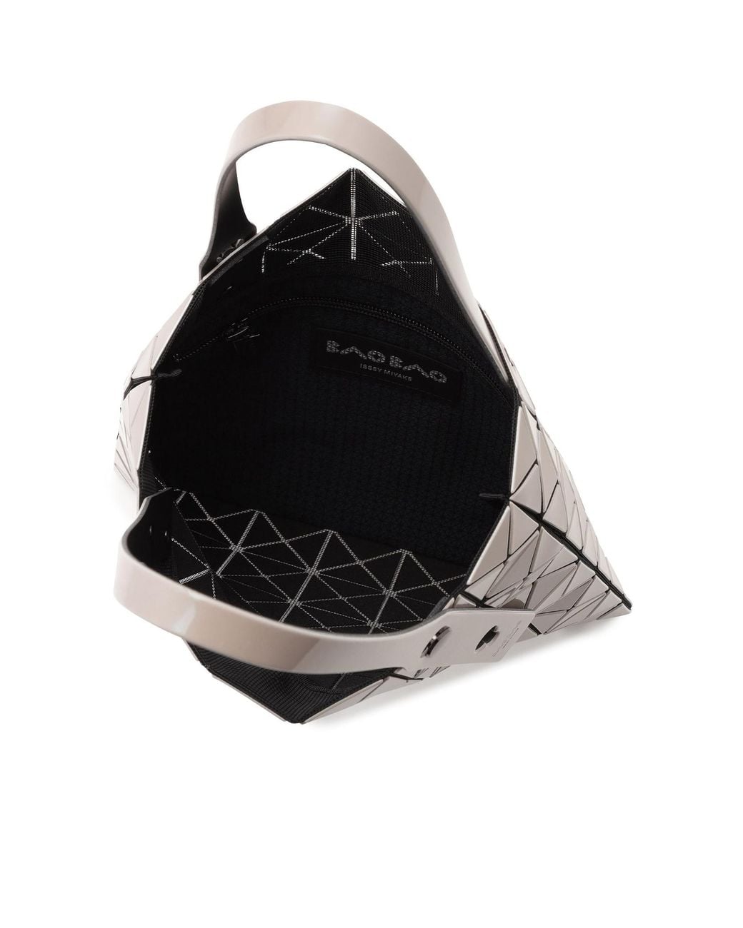 Issey Miyake White Geometric-Pattern Tote Bag